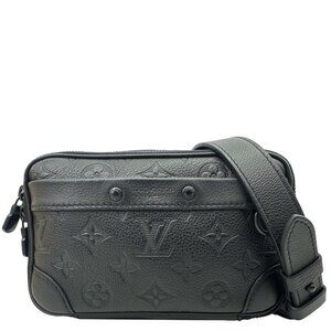 Louis Vuitton  Alpha Wearable Monogram Shadow Wallet Crossbody Bag Black